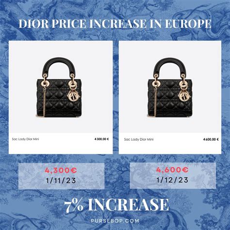 how much cheaper is dior in europe|christian dior bag price guide.